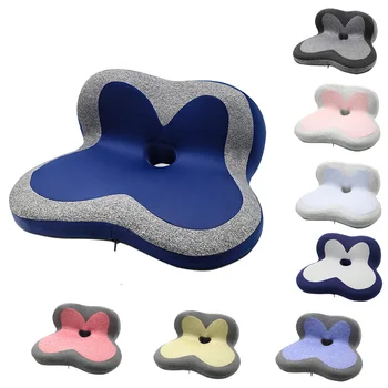 

Office Travel Chair Pads Memory Foam Seat Cushion Hollow Design Waist Pillow Slow Rebound Pressure Cushions Home Supplies