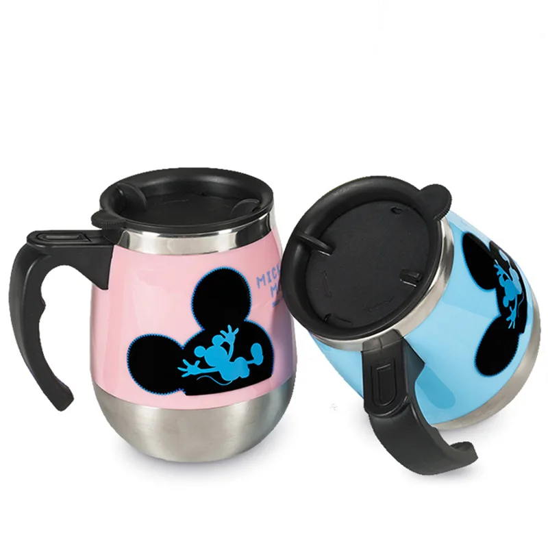 Disney Thermos Cup Stitch Cartoon Water Bottle 304 Stainless Steel Portable  Cute Vacuum Flask Couples Insulation Mug Gift 450ML