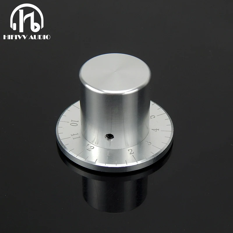 

HIFI audio amp Aluminum Volume knob 1pcs Diameter 38mm Height 33mm amplifier Potentiometer knob with yardstick scale