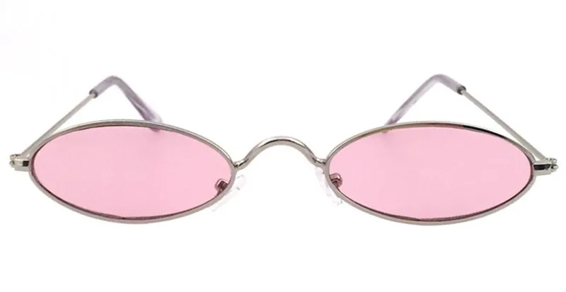 Pink Модные брендовые очки для вождения, женские и мужские, металлическая оправа, прозрачные розовые линзы, винтажные маленькие овальные солнцезащитные очки, очки для вождения UV400 - Название цвета: Pink