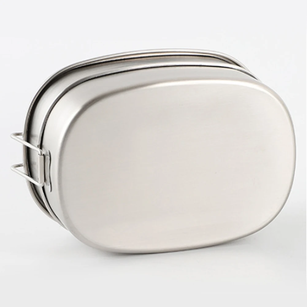 Bento Stainless Steel Lunch Box Double Layers School With Buckle Storage Portable Food Container Tableware Picnic Leakproof Kids - Цвет: 1