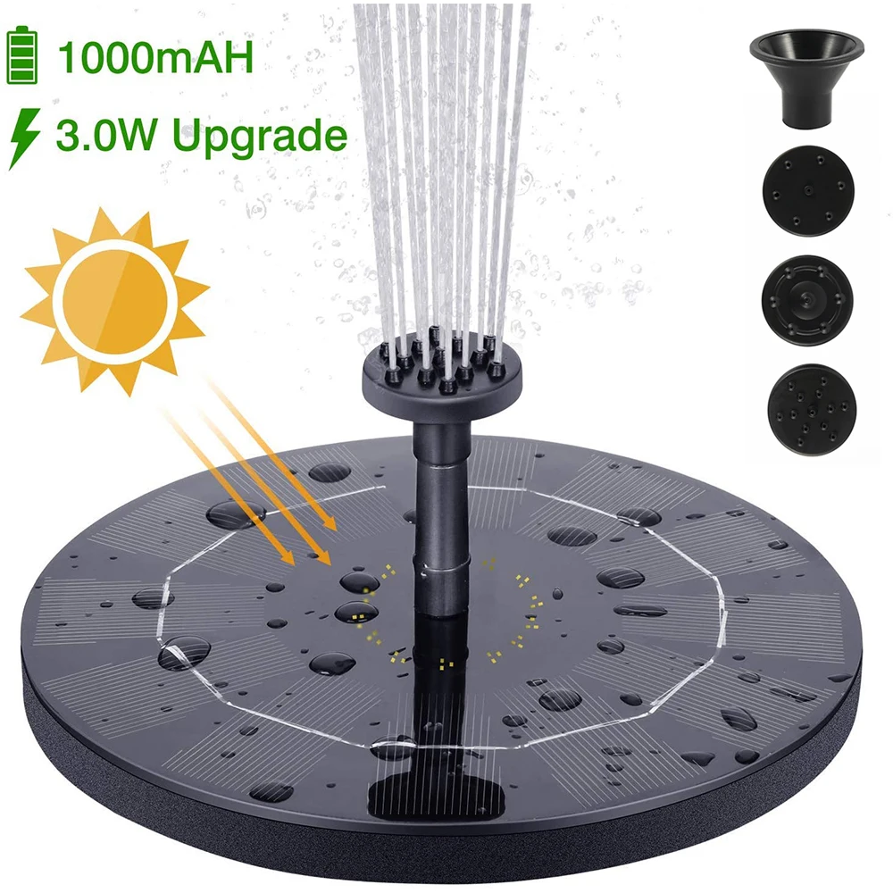 Floating Solar Fountain Garden Water Fountain Pond Decor Solar Panel Powered Fountain Water Pump