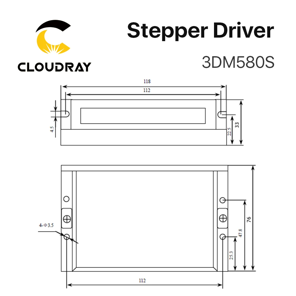 Cloudray 3DM580S 3 Phase Stepper Driver 24-50VDC for Nema 23 Stepping Motor Controller CNC Engraving Machine stepper motor controller