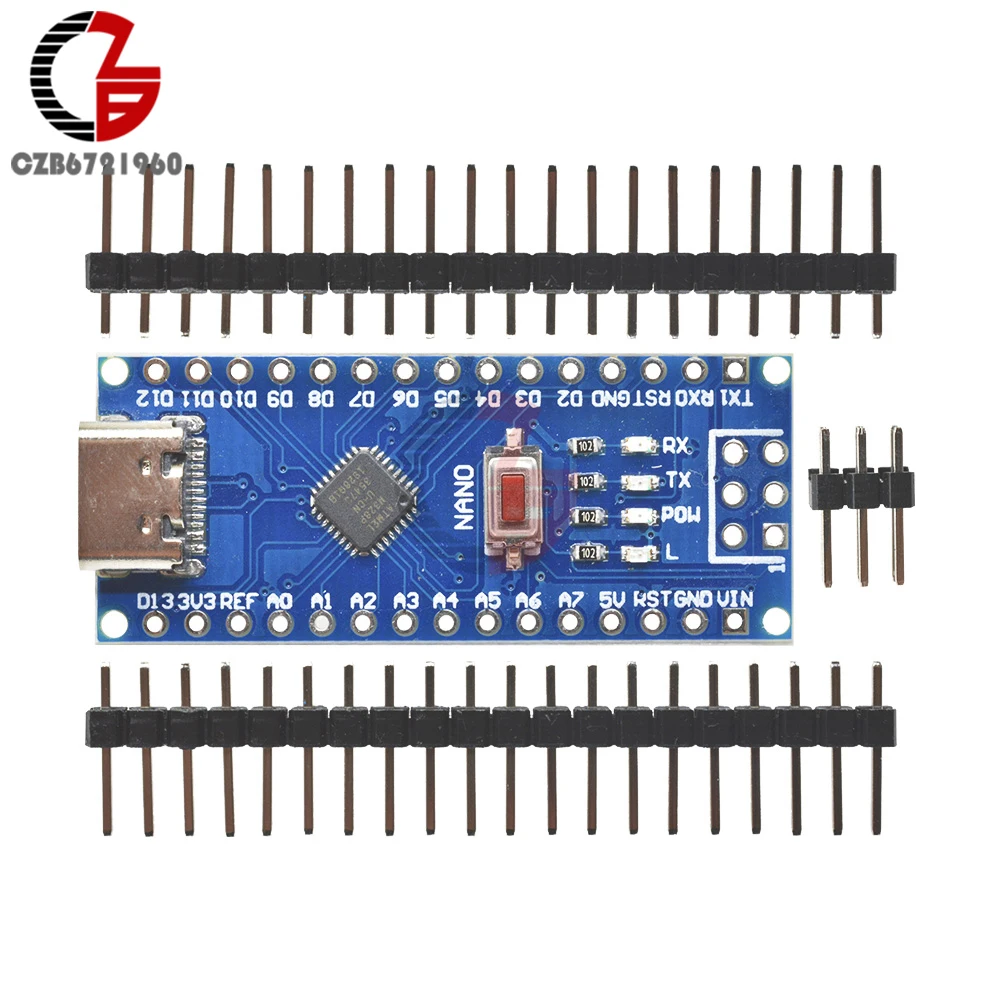 5V type-C Micro USB C CH340 Nano V3.0 ATMEGA328P-MU ATMEGA328 макетная плата с автоматическим зондированием для Arduino