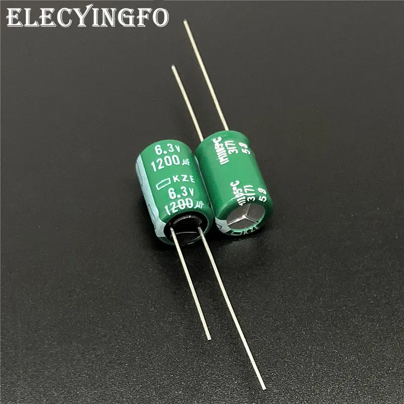 50pcs 1200uF 6.3V1200UF NCC KZE Series 10x16mm Low ESR For Motherboard 6.3V1200uF Aluminum Electrolytic capacitor | Электронные