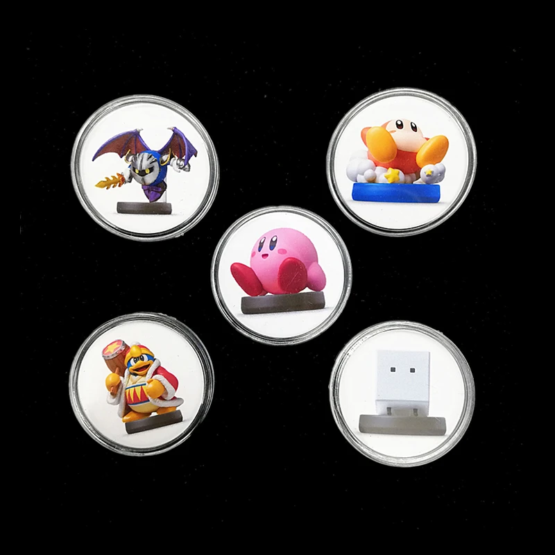 

5Pcs/lot Kirby NFC Card Collection Coin Of Amiibo Game Card Star Allies Ntag215 Sticked Tag New Data Include Qbby Box Boy
