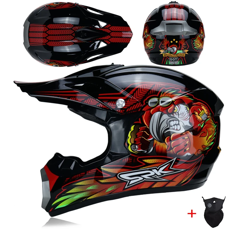 MSUEFKD Best Sell Offroad Mountain Full Face Motobiker Helmet Classic Bike MTB DH Racing Helmet Motocross Downhill Bike Helmet - Цвет: 1a
