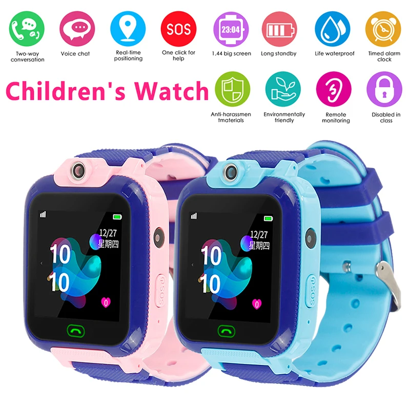 

Q12 Smart Watchs IP67 Waterproof Anti-Lost Kids Smart Watch LSB Base Station Positioning Tracker S0S SIM Call Baby Watch