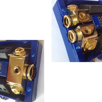 

100A 3-Way Car Audio Power Fuse Holder Stereo Grounding Cable Distribution Block