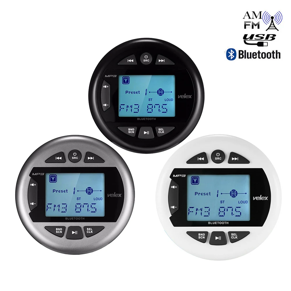 Newest Waterproof Marine Stereo Digital Media Audio Receiver with MP3 Player Radio AM FM USB For Car ATV UTV Boat Motorcycle | Автомобили