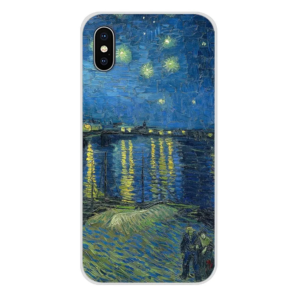 Для huawei G7 G8 P7 P8 P9 P10 P20 P30 Lite Mini Pro P Smart Plus мягкие чехлы с рисунками Звездная ночь Ван Гог - Цвет: images 4