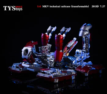 

TYStoys 1/6 Avengers Ironman Scene Accessory Suitcase Armor MK5 Joint Movabe Action Figure Model Set