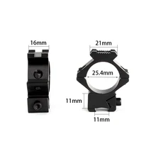 25,4 мм 1 дюйм 2 шт Компактный размер средний профиль ласточкин хвост. 22 пневмокольца топ с 20 мм рельсовый охотничий прицел 11 мм крепление