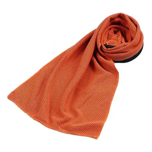 Orange 80cm Многоразовое портативное наружное спортивное полотенце для фитнеса, йоги, охлаждающее полотенце, быстросохнущее холодное полотенце - Цвет: Orange 80cm