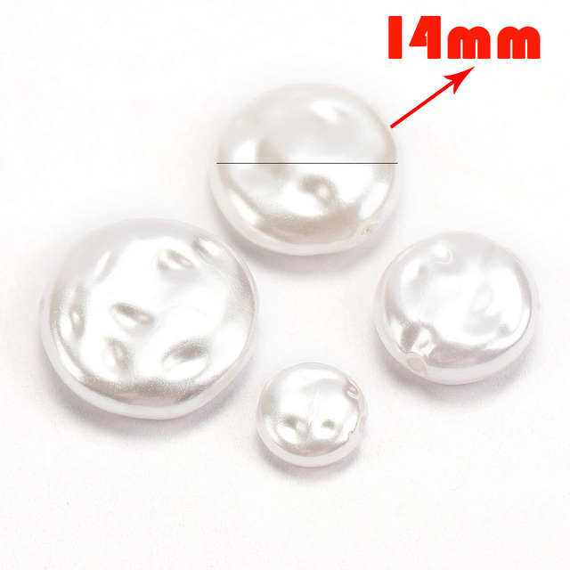 Imitation Baroque Pearl Beads Flat Round Beads for Jewelry Making Needlework DIY Necklace Pendant Bracelet Earrings Charms