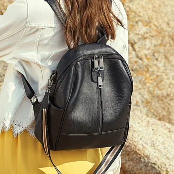 

2020 Female backpack mochila feminina casual Multifunction Women Leather Backpack Female Shoulder Bag Sac A Dos Travel Back Pack