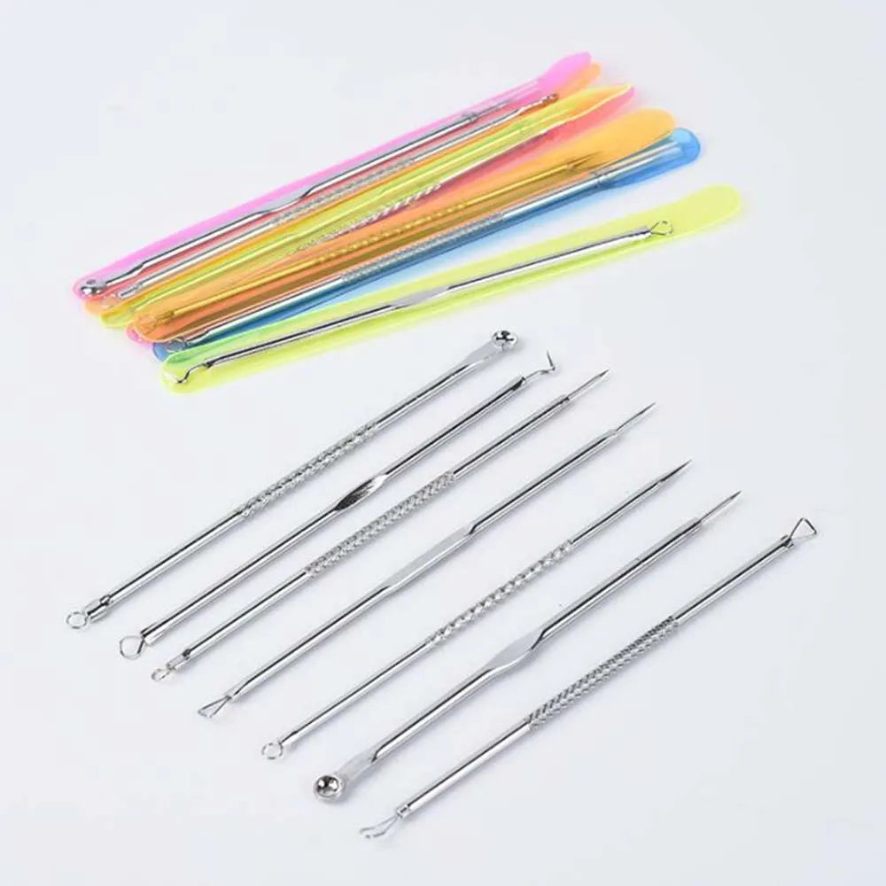 7 шт. иголок для удаления угрей инструмент Комплект Уход за кожей лица пятно