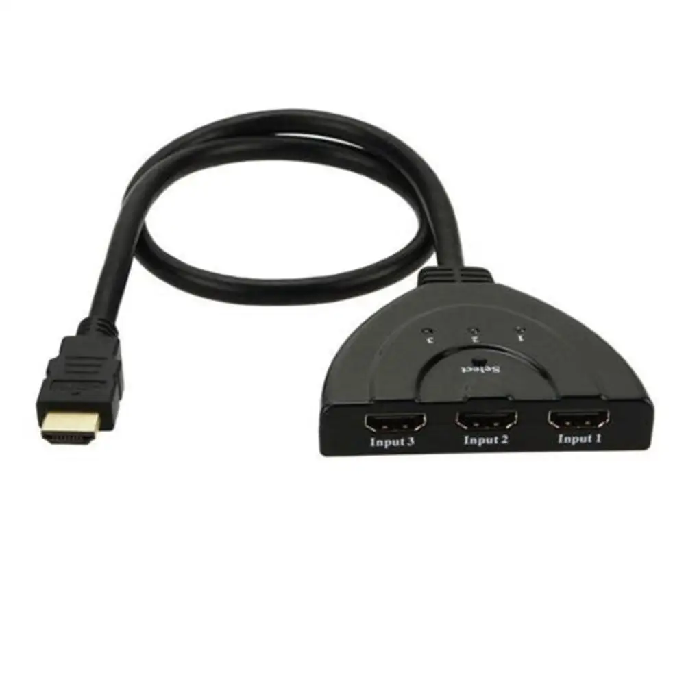 HobbyLane 3 порта к 1 HDMI автоматический переключатель сплиттер коммутатор кабель для HDTV DVD Черный