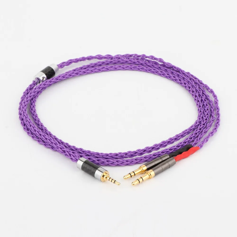 HIFI 8 Cores Silver Plated Headphone Upgrade Cables for Sundara Aventho Focal Elegia t1 t5p D7200 D600 D7100MDR Z7