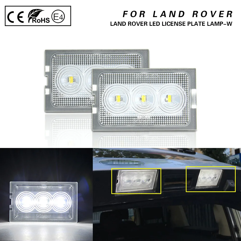 

FOR LAND ROVER Discovery 3 05-09 Discovery 4 10~16 Freelander 2 06~14 Rang Rover Sport 05-13 LED LICENSE PLATE LAMP 2X
