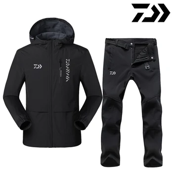 MEGA PROMO ❤️ Reflective Daiwa Winter Fishing Clothing Sets Men Breathable Keep Warm Protection Outdoor Sportswear Clothes Fishing Clothes - discount item 25% OFF Sports & Entertainment