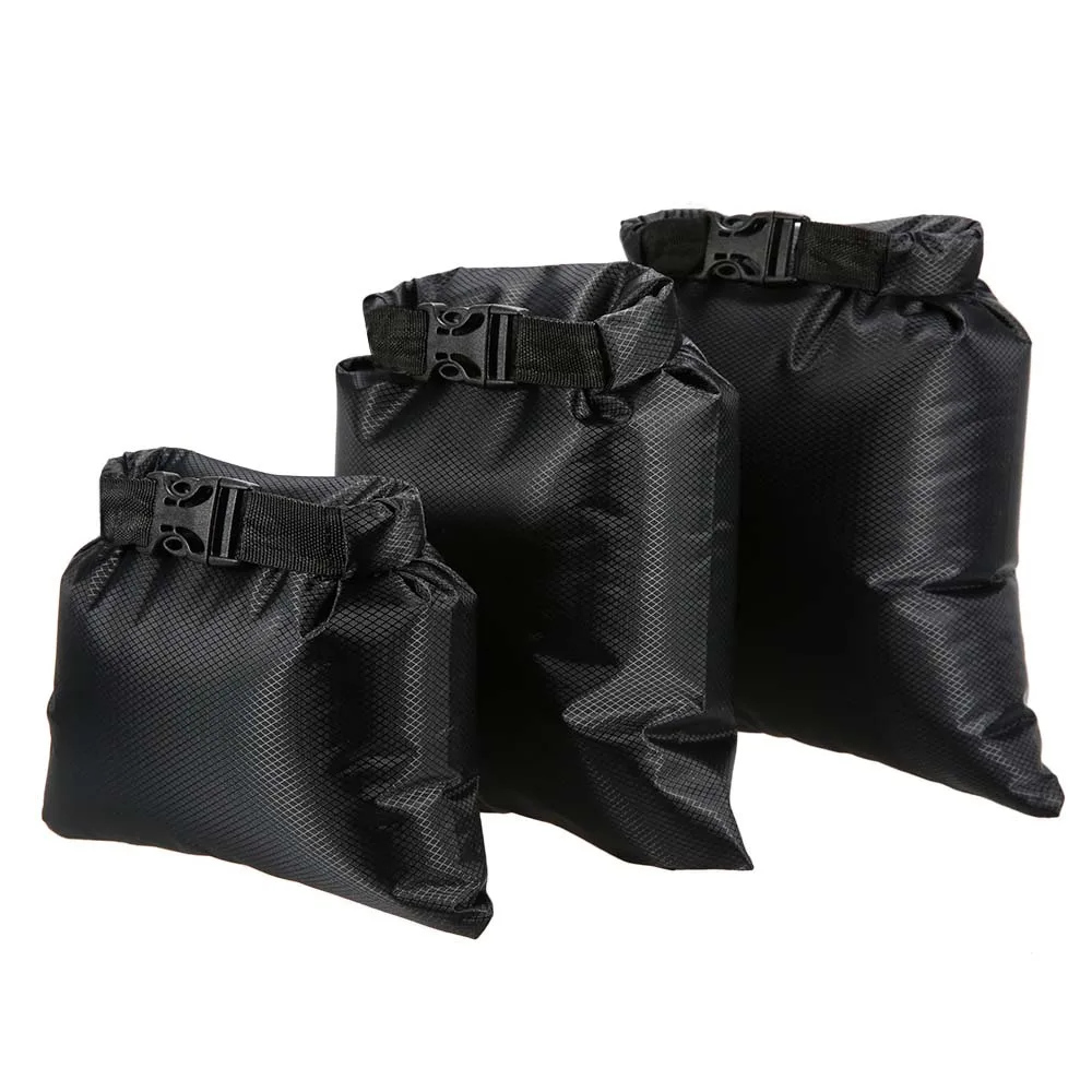 Lixada упаковка из 3 1L+ 2L+ 3L Водонепроницаемый сухой мешок Открытый Портативный Сверхлегкий сухие мешки кемпинг альпинизмом Каякинг - Цвет: Черный