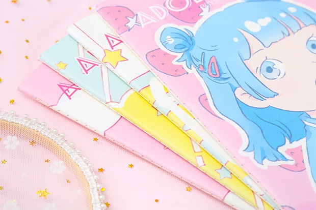 Kawaii 2 книги блокнот катушки пара памяти иллюстрация Памятка домашняя работа студенческие подарочные канцелярские принадлежности дневник пуля