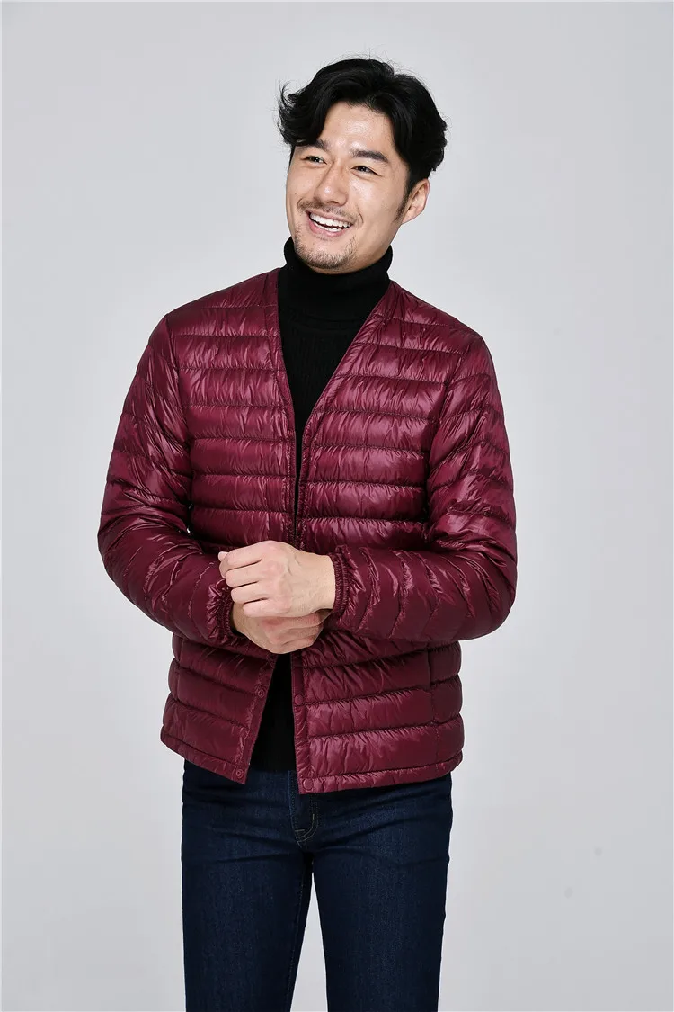 New Style Winter Warm Middle-aged down Feather Liner Vest Customizable Thin down Jacket Men's