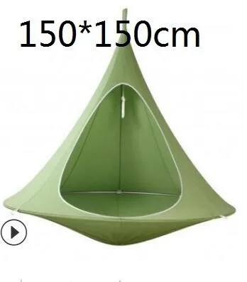 green 150cm Дети взрослые Кемпинг вигвам дерево шелкопряда кокон качели подвесное кресло Крытый открытый гамак палатка Hamaca патио мебель диван кровать - Цвет: green 150cm