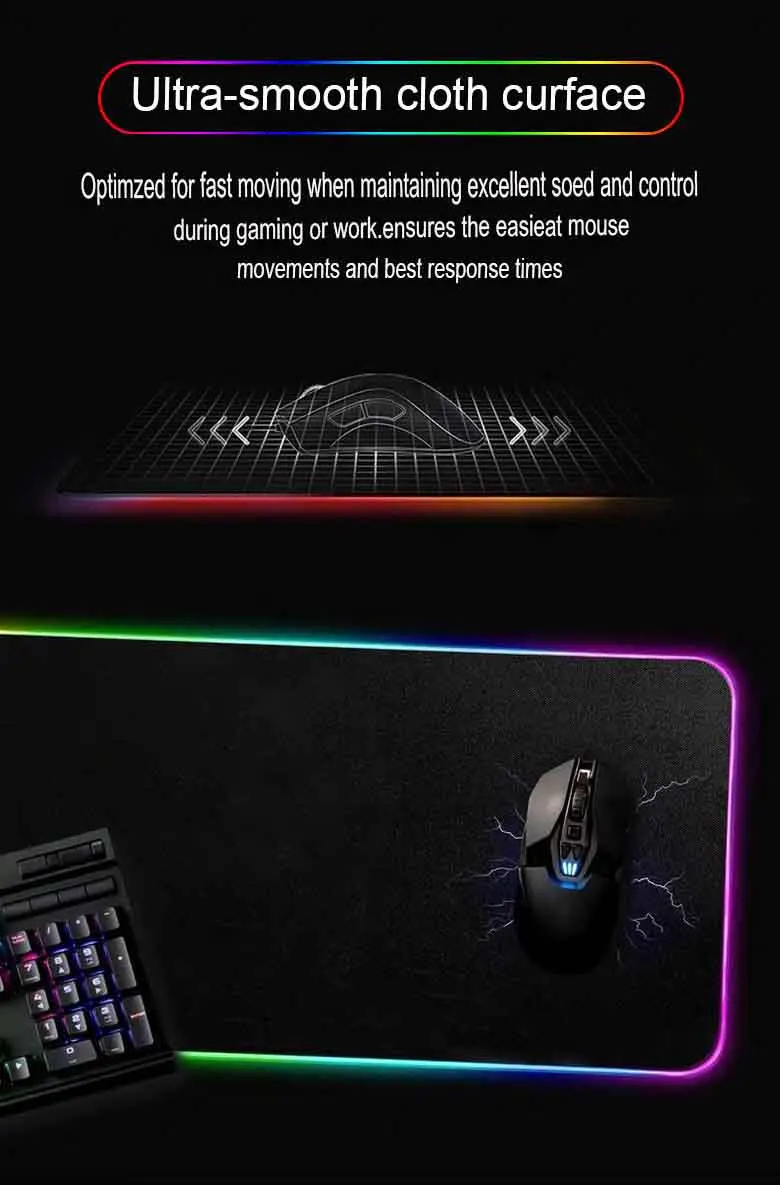 XGZ аниме красный Warframe большой RGB коврик для мыши замок-край компьютерный стол коврик резиновый нескользящий 900x400/800x300 Xxl
