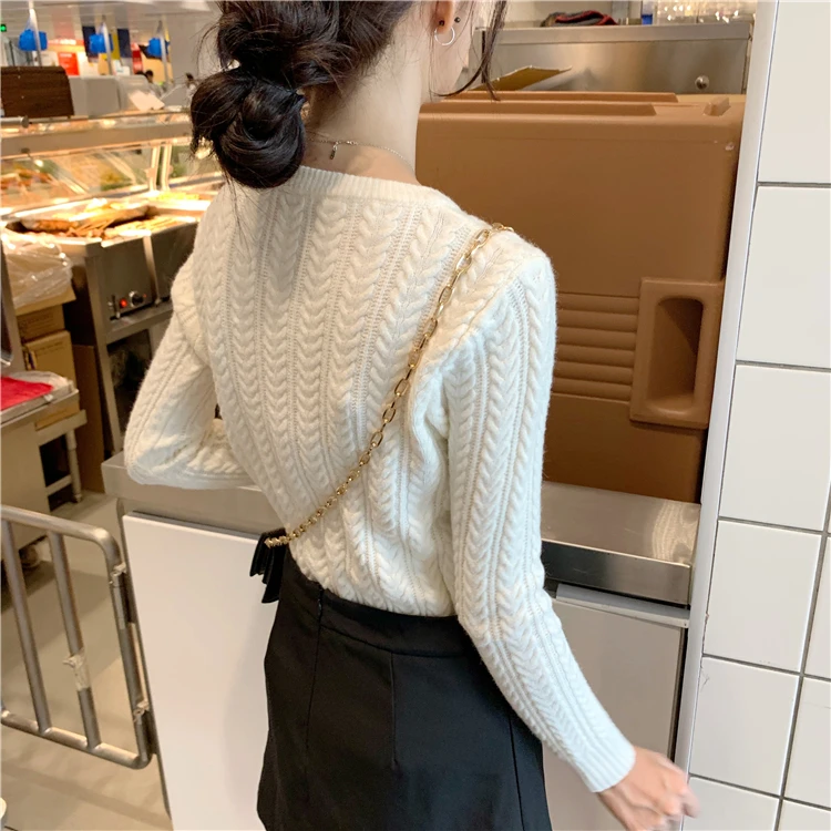 Colorfaith Новинка осень зима женские свитера минималистичный джемпер Вязаные Пуловеры корейский стиль тонкие однотонные Топы SW1803