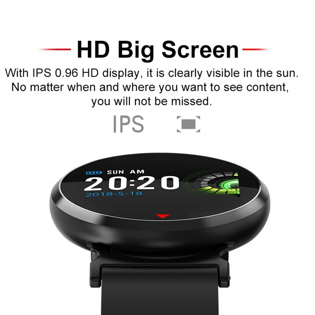 Waterproof Sports Smart Watch Heart Rate Blood Pressure Monitor For iOS Android Waterproof Sports Smart Watch Heart Rate Blood Pressure Monitor For iOS Android