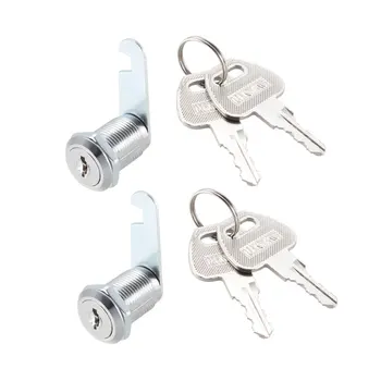 

uxcell Cam Locks 25mm Cylinder Length Fit Up to 5/8-inch Thick Panel Keyed Alike 2Pcs