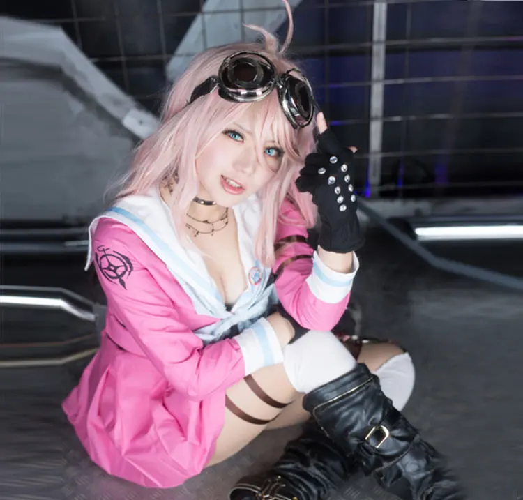 Сю новый супер DanganRonpa V3 Косплэй парик Miu ирума костюм Play взрослая женщина