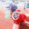 Automatic Bubble Blower Toy Electric Bubble Machine Flashing Light Music Soap water Bubbles Maker Gun for Child Kid Outdoor Toys 2