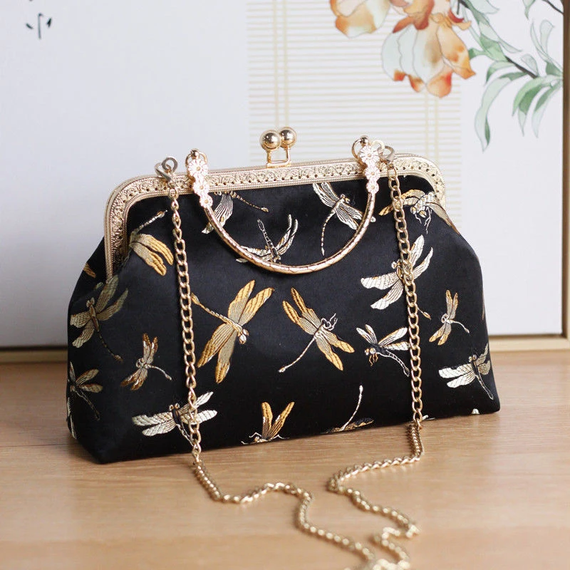 Vintage Designer Top Handel Bags Chain Strap Women Shoulder Crossbody Bag Lock Shell Elegant Fringe Bags Women's Handbags Purses Crossbody Bag Women Handbags Leather Shoulder Bag Straw Crossbody Bag