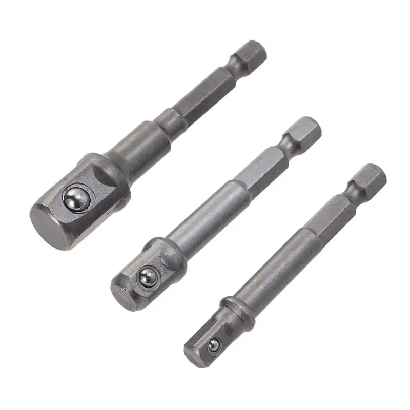 

WINOMO 3pcs 1/4" 3/8" 1/2" Extension Drill Bit Bar Hex Socket Power Driver Shank Adapter Set AD Lengthened Rod With Steel Ball