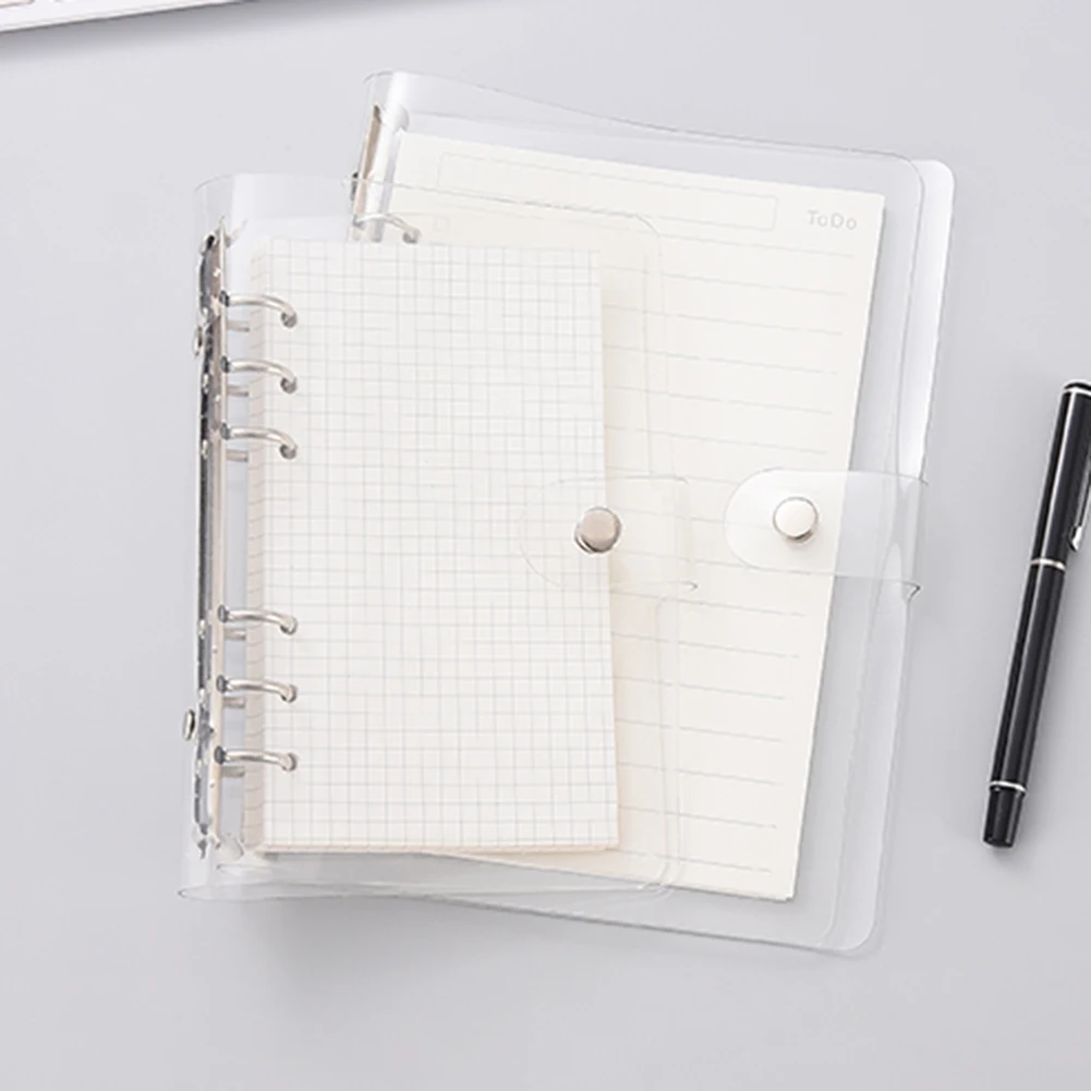 

Transparent PVC Loose-leaf Notebook Cover A6/A5 Rainbow Hand-book DIY Transparent Coil Sprial Books Agenda 2021 Journal Planner