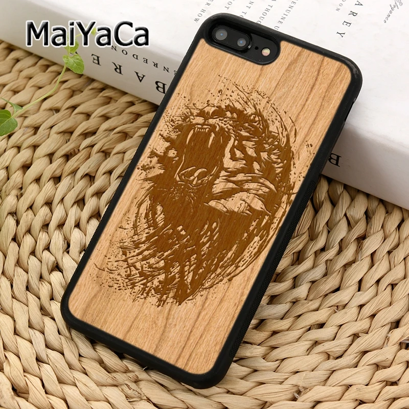Чехол для телефона MaiYaCa из натурального бамбука и дерева iPhone 5 SE 6 6s 7 8 Plus X XR XS 11 pro max