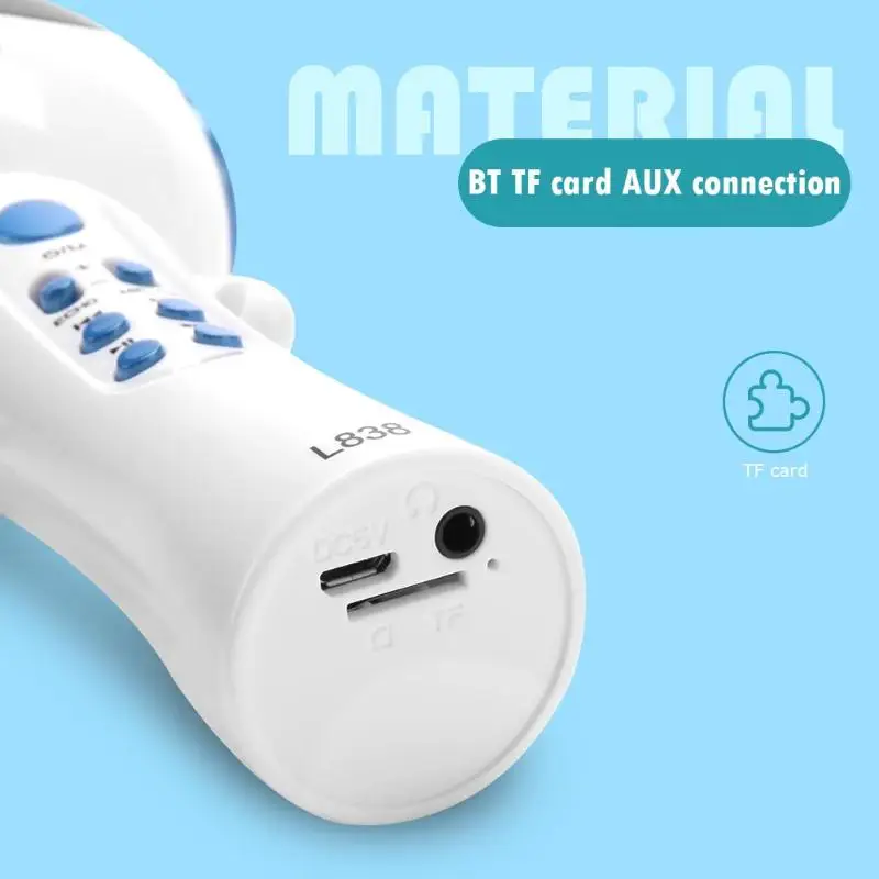 L838 детский микрофон беспроводной Bluetooth микрофон для караоке беспроводной микрофон Bluetooth микрофон 1800MA музыкальная игрушка