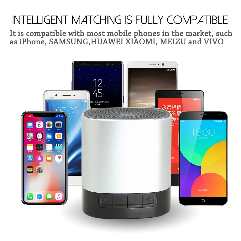 CHYI Мини Портативный Bluetooth металлические динамики Беспроводной 3D объемный стерео динамик бас Hifi музыка звуковая система для смартфона ПК