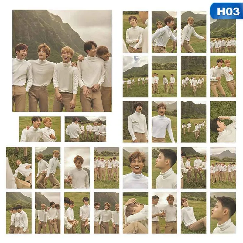 30Pcs/set KPOP GOT7 Photo Pictures Cards Boy LOMO Cards Self Made LOMO Pictures Photocard Fan Supplies - Color: 3