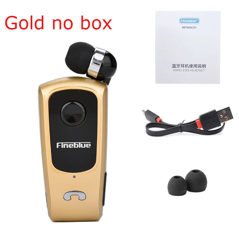Gold no box FineBlue F920 мини беспроводные наушники Драйвер Автомобильная bluetooth-гарнитура звонки напоминают вибрацию износа клип спортивные наушники для бега - Цвет: Gold no box