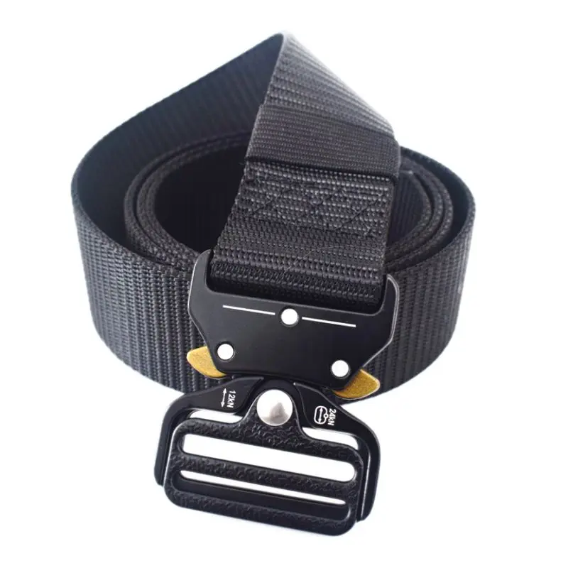 Nylon Military Tactical Belt Adjustable Metal Buckle Outdoor Army Quick Release Training Nylon Belt