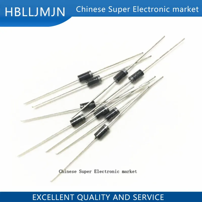 50PCS Rectifier Diode 2A 1000V DO-15 RL207 | Электронные компоненты и принадлежности