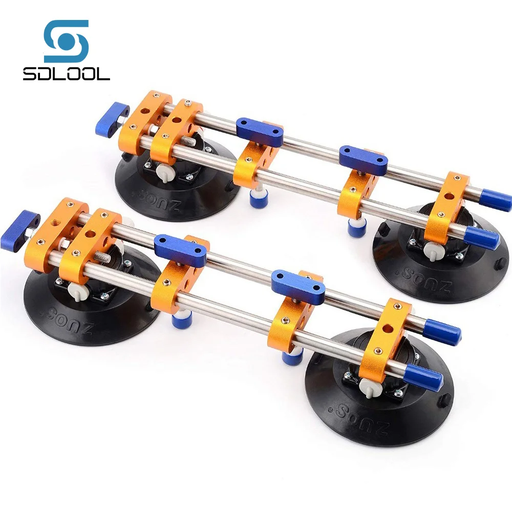 seamless seam setter with manual vacuum cups Tension splicing leveling tool for marble granite glass floor