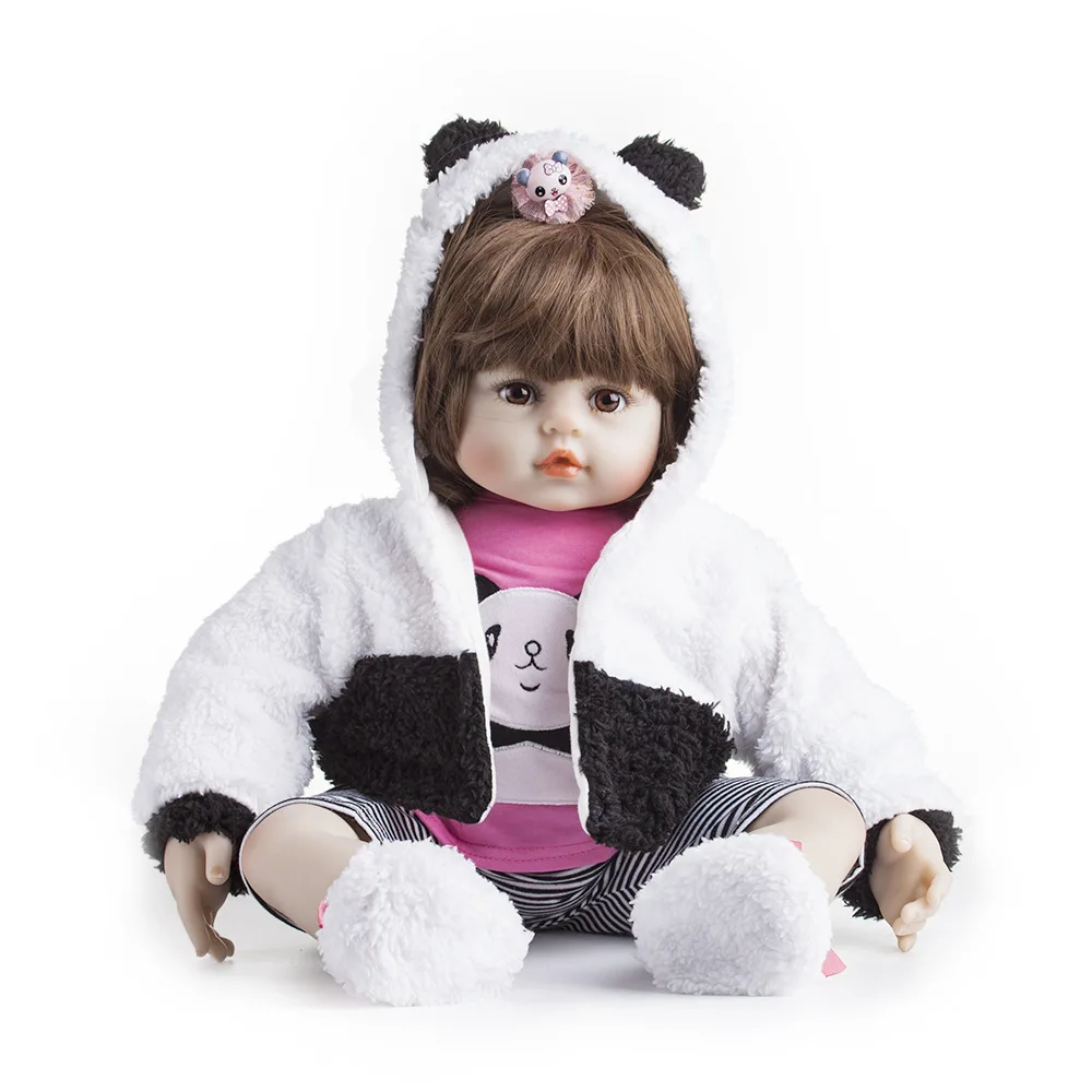 Pickwoo 18 дюймов 48 см bebes кукла-реборн для маленьких девочек Мягкие силиконовые куклы Boneca reborn Brinquedos Bonecas подарки на день детей игрушки