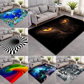 

3D Animal Cat Printing Carpets Child Bedroom Play Tent Area Rugs Home Decor Carpet Baby Toys Gift Rug Kids Room Crawl Floor Mats