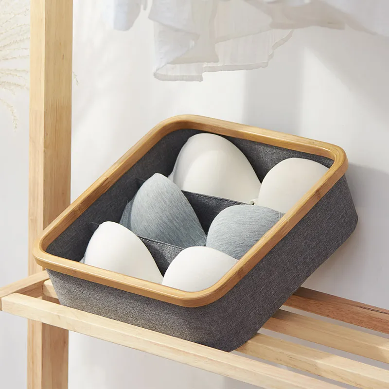 

Bamboo Underwear Socks Bra Organizer Storage Box Drawer Organizer Makeup Organizer