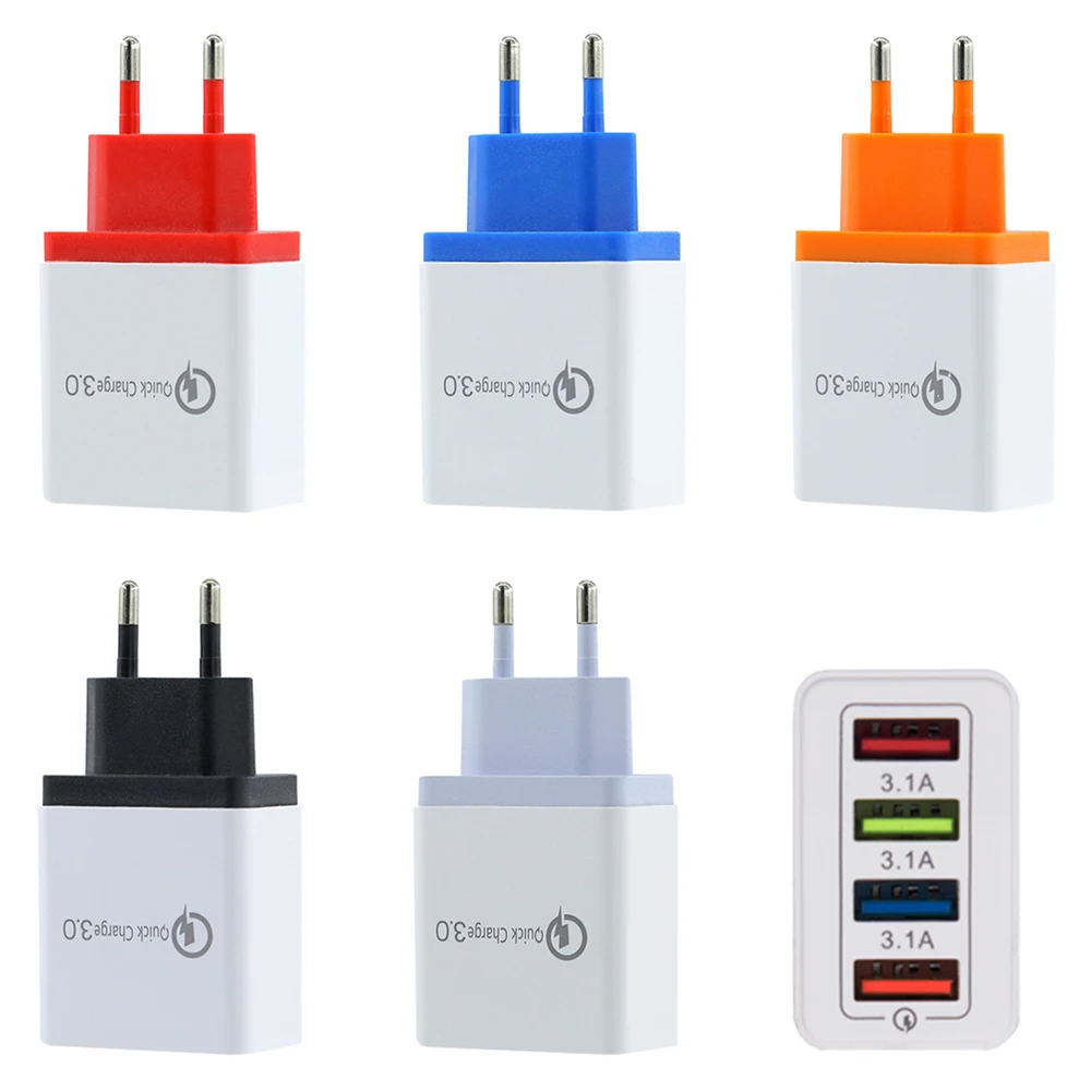 USB Quick Charge 3 0 5V 3A для iphone X XS EU US Plug Универсальное быстрое зарядное устройство